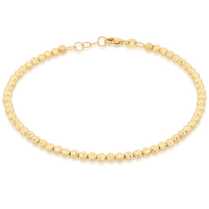 Bracciale Donna in oro giallo o bianco o bicolore 18kt con sfere diamantate