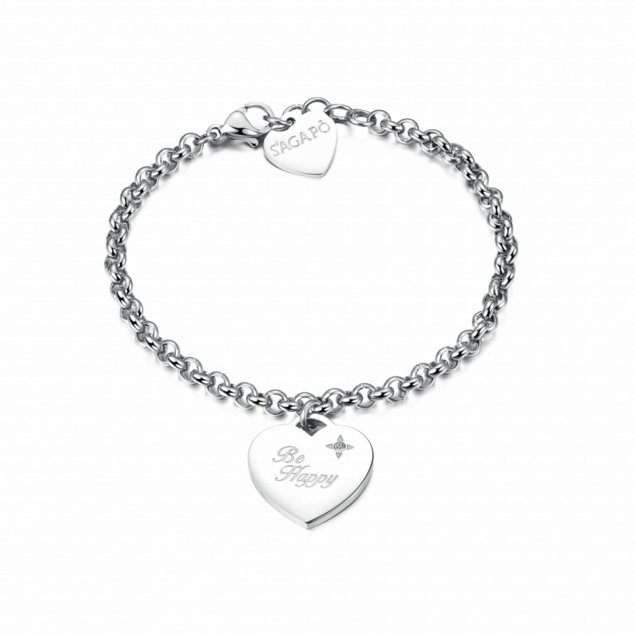 Bracciale S'Agapò by BrosWay collezione BE MY ALWAYS in acciaio e cristalli