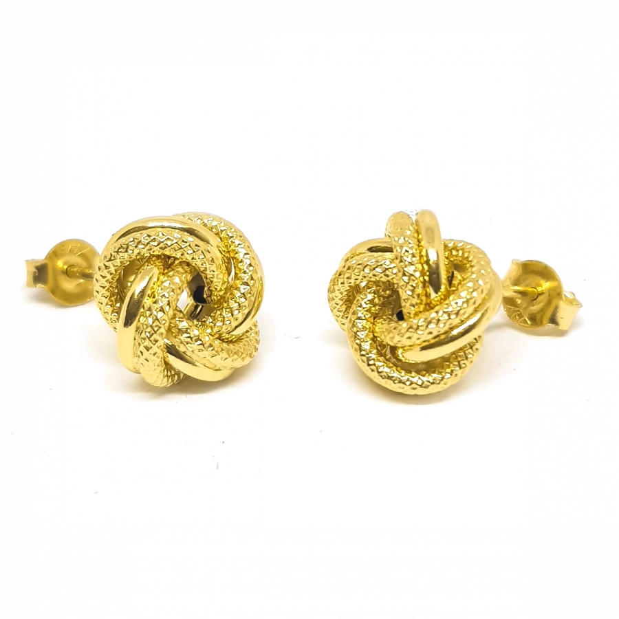 Orecchini nodo in oro giallo 18kt