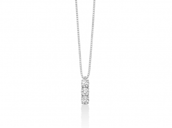 GioielleriaMaglione.it - MILUNA - 18K White Gold Necklace with 0.33ct Natural Diamond